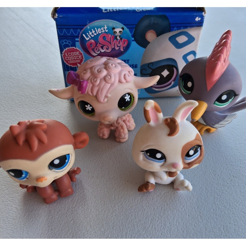 Littlest Pet Shop G7 Series 2 Lot 4 Figures Plus New Sealed Blind Box LPS 2024